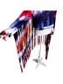 Azalea Wang 100% Polyester Tie-dye Blue Red Yellow Denim Jacket Size M - photo 5