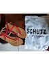 Schutz 100% Patent Leather Red Tan Sandals Size 6 - photo 5