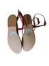 Schutz 100% Patent Leather Red Tan Sandals Size 6 - photo 2