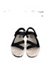 Everlane 100% Other Solid Black White Sandals Size 6 - photo 1