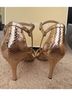 Michael Kors 100% Leather Snake Print Gold Heels Size 10 - photo 4