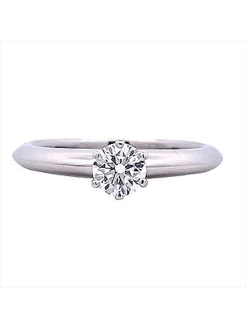 Tiffany & Co. Tiffany &amp; Co. Setting Engagement Ring, Diamond 0.26ct, Approx. 3.7g, Platinum 950, D VVS1, Women's Ring (view 2)