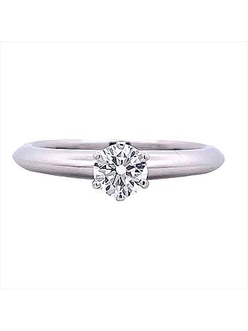 Tiffany & Co. Tiffany &amp; Co. Setting Engagement Ring, Diamond 0.26ct, Approx. 3.7g, Platinum 950, D VVS1, Women's Ring (view 2)