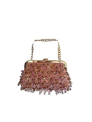 Rafe New York Pink Beaded Resort 2005 Evening Bag Clutch (view 2)