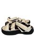 STAUD 100% Leather Solid Multi Color Ivory Sandals Size 10 - photo 2