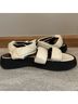 STAUD 100% Leather Solid Multi Color Ivory Sandals Size 10 - photo 8
