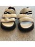 STAUD 100% Leather Solid Multi Color Ivory Sandals Size 10 - photo 7