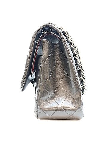 Chanel CHANEL A58600 Black Lambskin Silver Hardware Double Flap Large Matelassé 30 Shoulder Bag Women's (view 2)