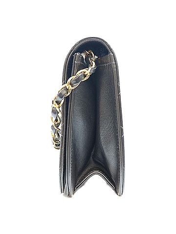 Chanel CHANEL A03568 Lambskin Full Flap Push-Lock Matelassé 23 Shoulder Bag, Black with Gold Hardware, Women's (view 2)