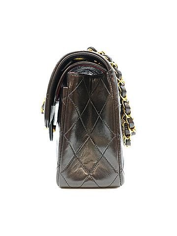 Chanel CHANEL Black Lambskin Double Flap Matelassé 23 Chain Shoulder Bag, Paris Limited Edition, with Gold &amp; Silver Hardware, Women's (view 2)