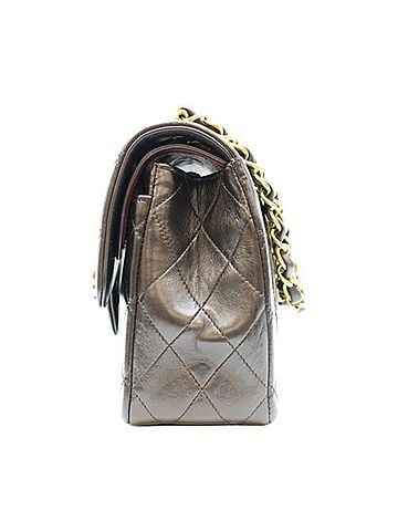 Chanel CHANEL Black Lambskin Double Flap Matelassé 23 Chain Shoulder Bag, Paris Limited Edition, with Gold and Silver Hardware, Women's (view 2)