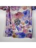 Ganni 94% Polyamide 6% Elastane 100% Polyamide Floral Pink Blue Blouse Size 6 - photo 6
