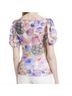 Ganni 94% Polyamide 6% Elastane 100% Polyamide Floral Pink Blue Blouse Size 6 - photo 11
