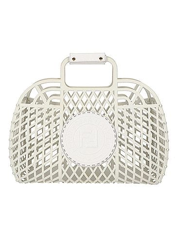 Fendi FENDI 8BH389 Medium Basket Bag Handbag White Women's (view 1)