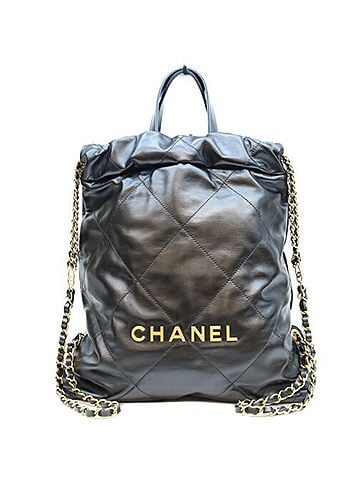 Chanel CHANEL AS3859 Black Chanel 22 Shiny Calf Small Backpack Rucksack Women's (view 1)