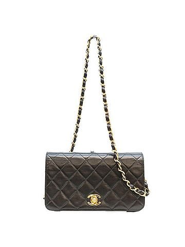 Chanel CHANEL A03571 Black Gold Hardware Turnlock Full Flap Mini Matelassé 19 Shoulder Bag Women's (view 1)