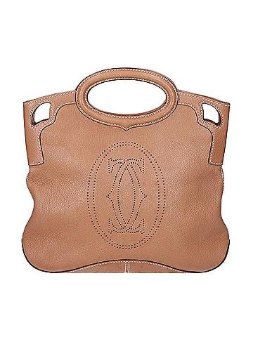 Cartier Cartier Marcello de Leather 90s Handbag Camel Women's (view 1)