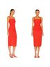 Helmut Lang 100% Polyester Solid Red Cocktail Dress Size M - photo 1