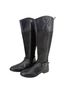 Tory Burch 100% Leather Black Boots Size 6 - photo 1