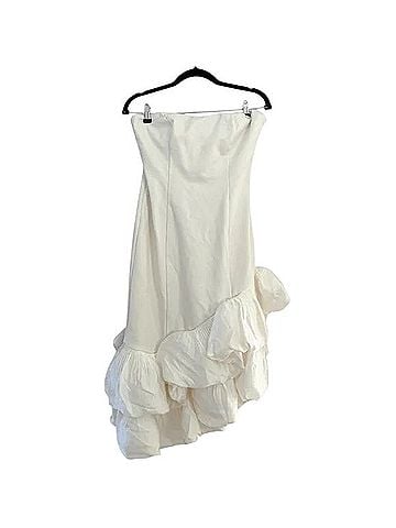 BHLDN Flamenco-Hem Asymmetrical Midi Dress Cocktail Dress (view 2)