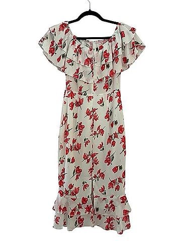 REVOLVE Floral Midi Ruffle Cocktail Dress Cocktail Dress (view 2)