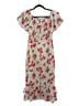 REVOLVE 100% Polyester Floral Red White Cocktail Dress Size S - photo 2