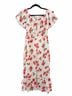 REVOLVE 100% Polyester Floral Red White Cocktail Dress Size S - photo 3