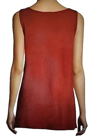 Eileen Fisher scoop neck, long silhouette tunic Sleeveless Silk Top (view 2)