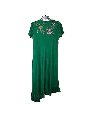 Johnny Was Asymmetric Ruffle Flounce SS Dress Casual Dress (view 2)