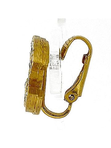 Chanel Chanel earrings, Coco Mark design, GP (gold plated), rhinestones, gold, for women. (view 2)