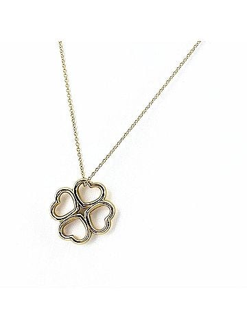 Tiffany & Co. Tiffany &amp; Co. Clover Heart Necklace, Yellow Gold (YG) Pendant 750, Women's. (view 1)