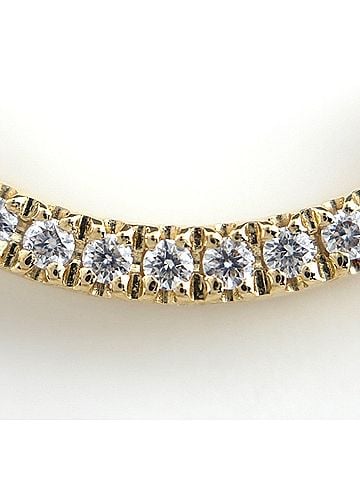 Tiffany & Co. Tiffany &amp; Co. T Smile Cord Bracelet, Yellow Gold (YG), with Small Diamonds, 750 Diamond, Women's Bracelet (view 2)
