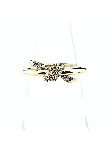 Tiffany & Co. Tiffany &amp; Co. Knot Ring, Yellow Gold (YG), with small diamonds, 750 diamond ring, for women. (view 1)
