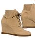 MICHAEL Michael Kors 100% Leather Brown Wedges Size 8 1/2 - photo 1
