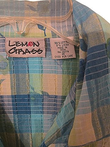 Lemon Grass Lemon Grass Short Sleeve Blouse (view 2)