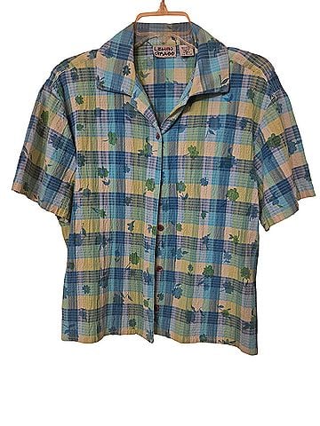 Lemon Grass Lemon Grass Short Sleeve Blouse (view 1)