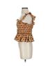Eva Franco Checkered-gingham Multi Color Sleeveless Blouse Size S - photo 5