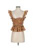 Eva Franco Checkered-gingham Multi Color Sleeveless Blouse Size S - photo 2