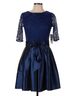 Sangria Blue Cocktail Dress Size 10 - photo 1