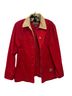 Lauren Jeans Co. 100% Cotton Red Tan Coat Size S - photo 1