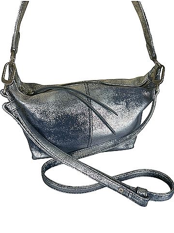 Hobo International Laguna in blue pewter metallic Leather Shoulder Bag (view 2)