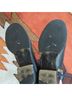 Tory Burch 100% Leather Black Gold Boots Size 5 1/2 - photo 5