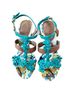 CafeNoir Multi Color Brown Teal Heels Size EU 35 - photo 1
