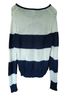 Venus 100% Cotton White Blue Pullover Sweater Size M - photo 2