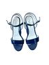 Taryn Rose 100% Patent Leather Blue White Sandals Size EU 35 - photo 1