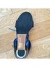 Taryn Rose 100% Patent Leather Blue White Sandals Size EU 35 - photo 4