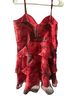 Kohl's 100% Polyester Floral Red Cocktail Dress Size XL - photo 2