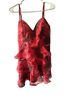 Kohl's 100% Polyester Floral Red Cocktail Dress Size XL - photo 1