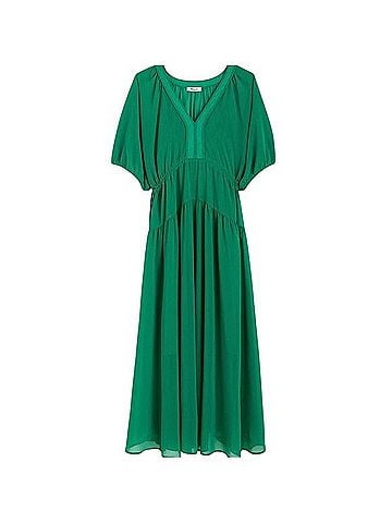 Madewell Sheer V-neck Dolman Maxi Dress Casual Dress (view 1)