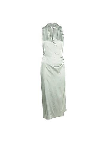 Vince. Satin-Finish V-Neck Wrap Dress Casual Dress (view 1)